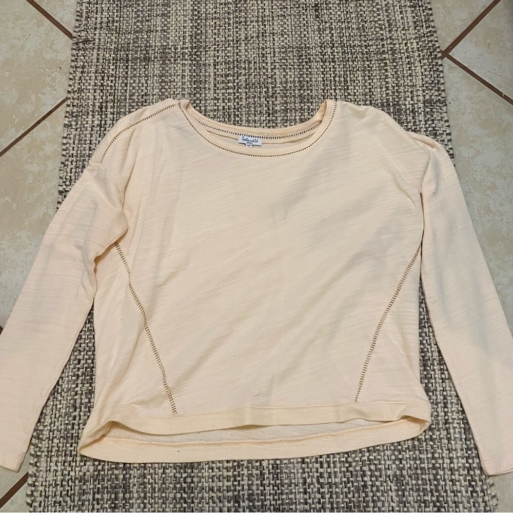 Splendid Casual Long Sleeve Shirt S Light Peach
